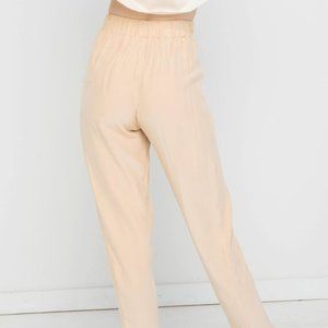 Elizabeth Suzann Tilda Pants in Nude Silk Crepe Size Small